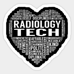 Radiology Tech Heart Sticker